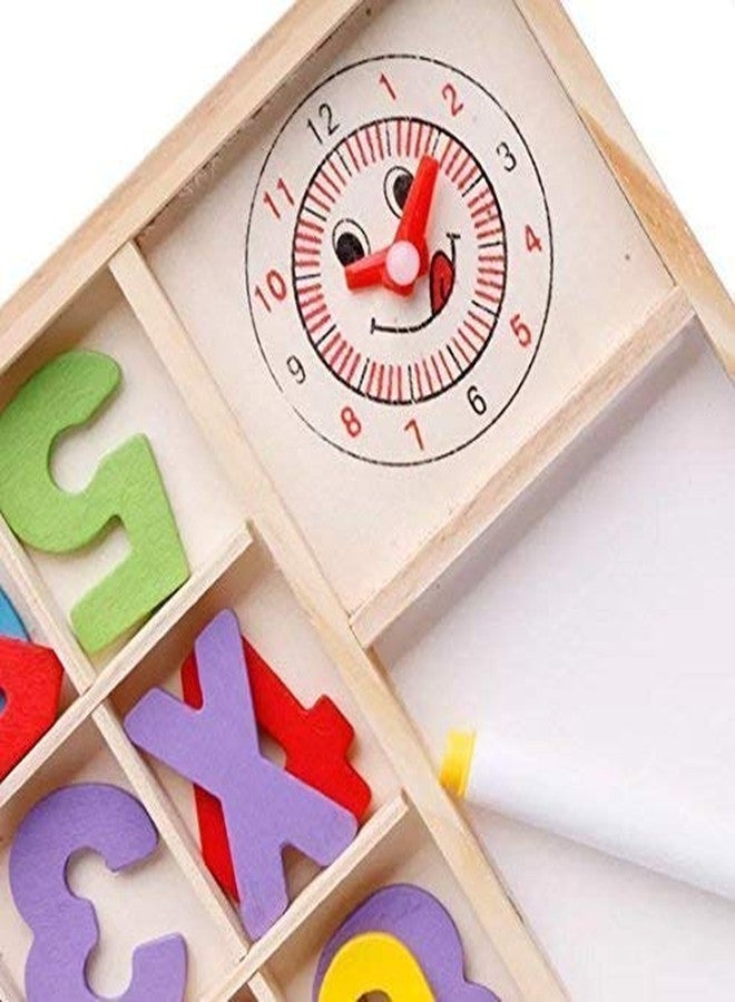 شورو صندوق خشبي لتعليم الحساب مزود بساعة وعداد للأطفال، أحجية خشبية تعليمية - Image 3